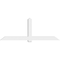 Ekena Millwork Eugene Architectural Grade PVC Gable Bracket, 96"W x 36"H x 6"D x 6"F, 9/12 Pitch GBP096X36X0606EUG00 - alternate 2